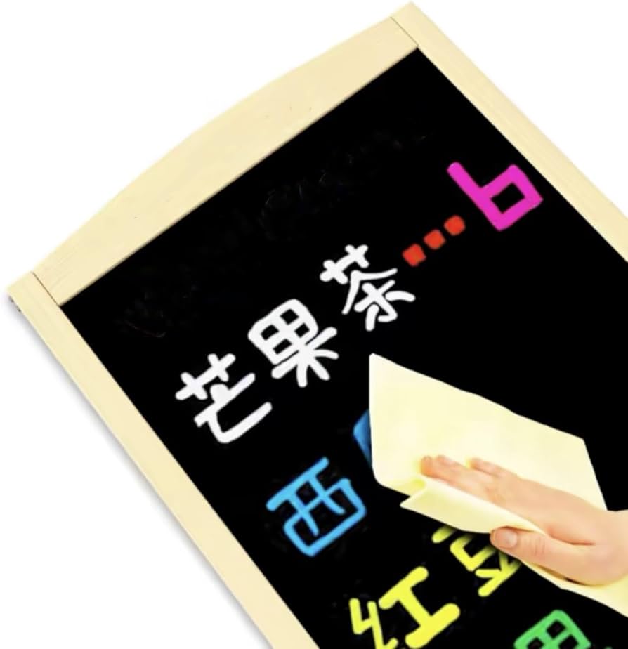 Amazon.co.jp: 店舗看板 黒板 看板 ブラックボード 木目フレーム 立て