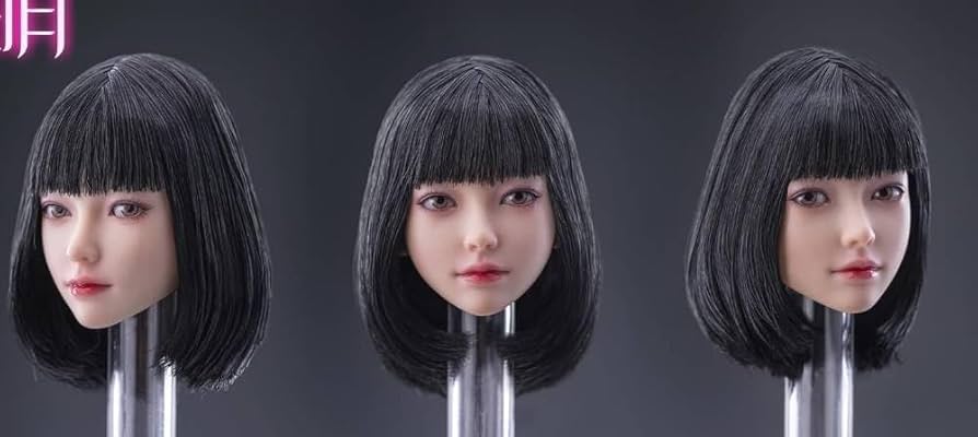 Amazon | 1/6 女性アクションフィギュア用ヘッド 眼球可動 i8TOYS a