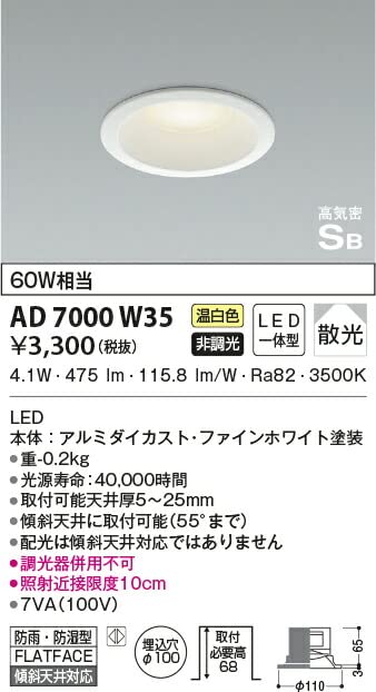 Amazon.co.jp: コイズミ照明 LED（温白色） ダウンライト 60W相当