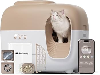 Amazon | PetSnowy【臭いを徹底分解】 猫 自動トイレ,光触媒TiO2三重消