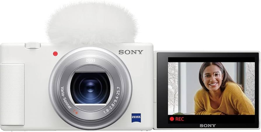 Amazon.com : Sony ZV-1 Digital Camera (White) (DCZV1/W) + Pro Mic