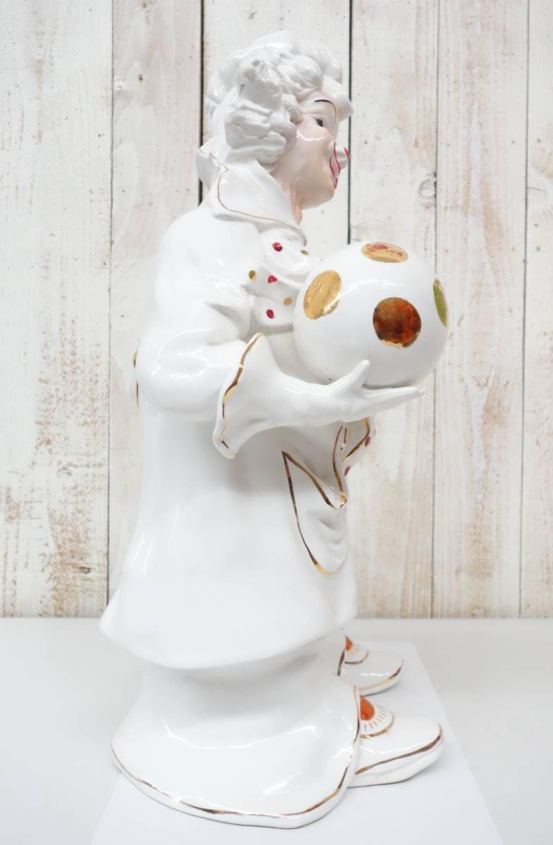 ジノリ アンティーク イタリア製 フィギュリン磁器人形2点セット