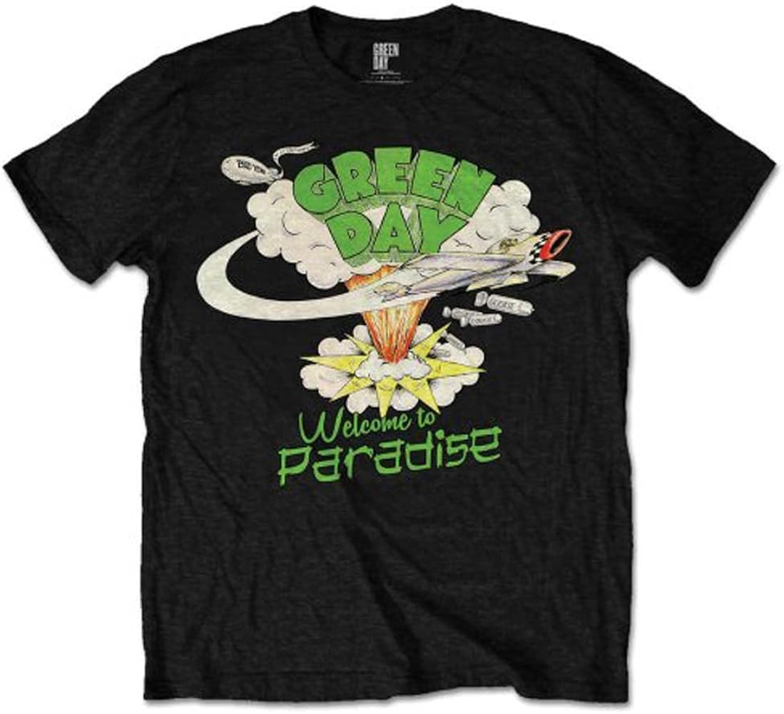 Amazon.com: Green Day Men's Welcome to Paradise T-Shirt XX-Large