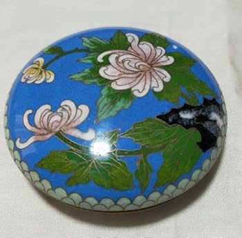 中國美術 景泰蓝 七宝焼 梨香合 香道具 台座付き 中國美術 景泰蓝