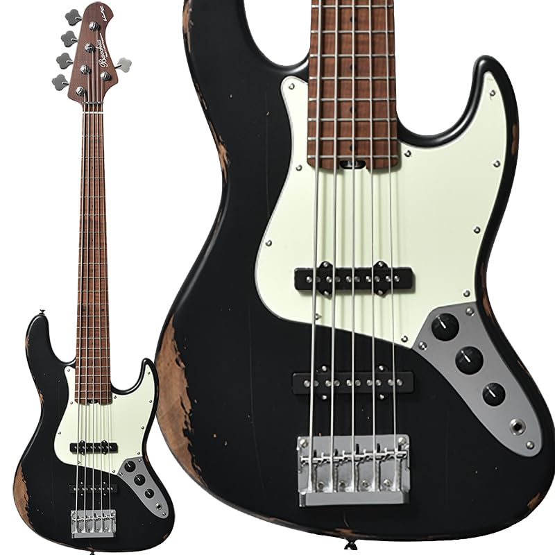 Amazon | Bacchus WL5-AGED/RSM BLK-AGED エレキベース 5弦 グローバル