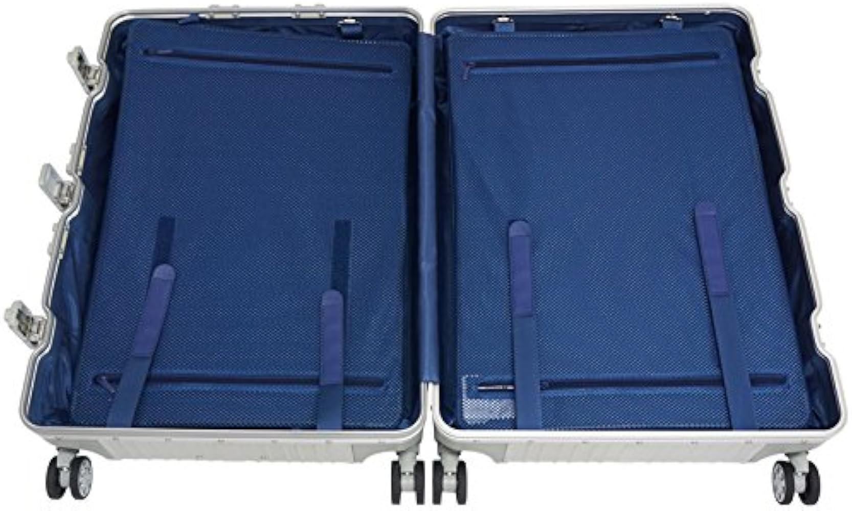 Amazon | アルミニウム製スーツケース 色シルバー Lサイズ 89L 28