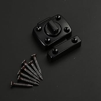 Amazon | HEJINYUNかぎ ドアロック 2個セット (黒) 55x63 回転 内鍵