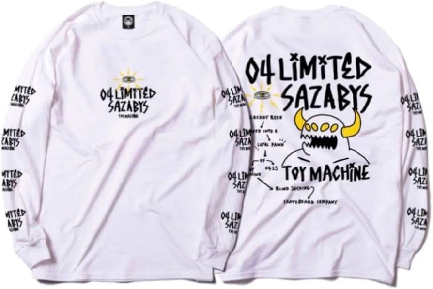 Amazon.co.jp: フォーリミ TOY MACHINE ロンT 長袖 白 ホワイト L