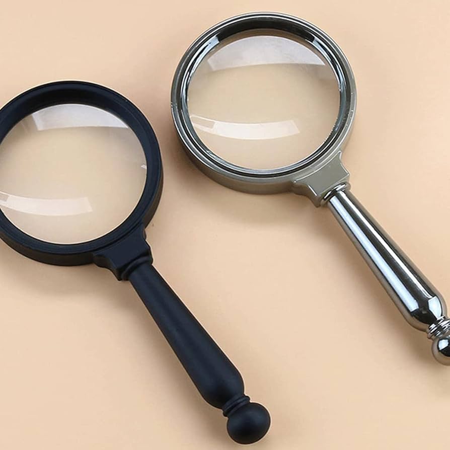 Amazon.co.jp: 読書用拡大鏡 5倍ガラス虫眼鏡 アンティークデザイン HD