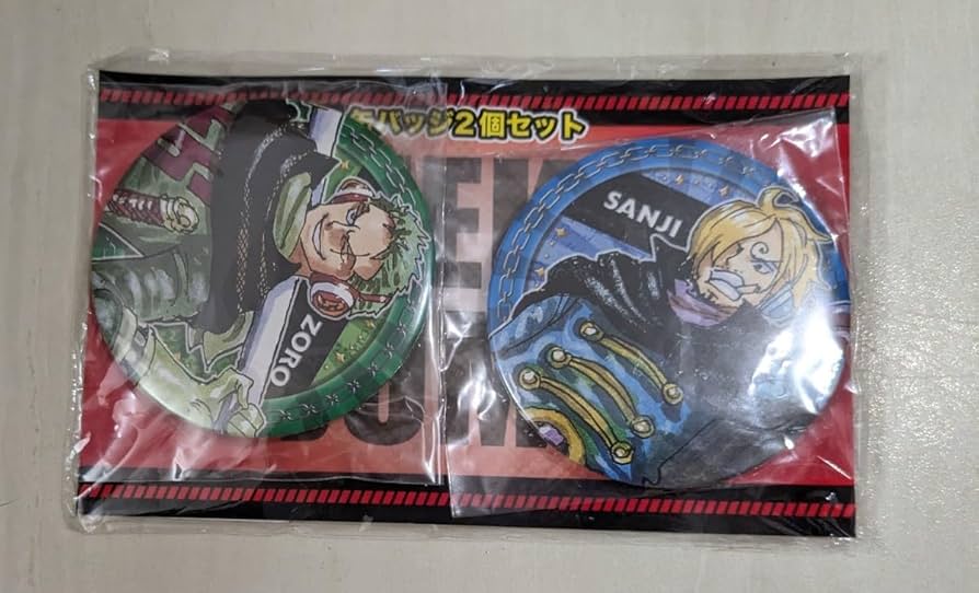 ワンピース 缶バッジ2個セット ゾロ サンジ ジェルマ ワンピース 缶