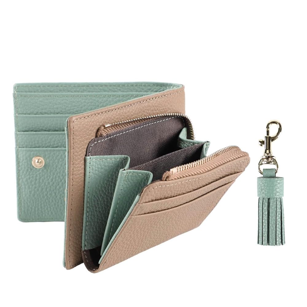 coach sky blue × beige 二つ折り財布 水色 財布 かわいい