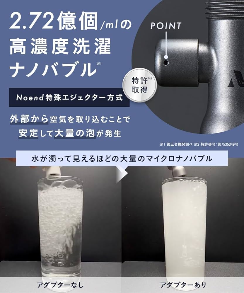 Noend オーガニックファインバブル フィルター 交換用 9本セット