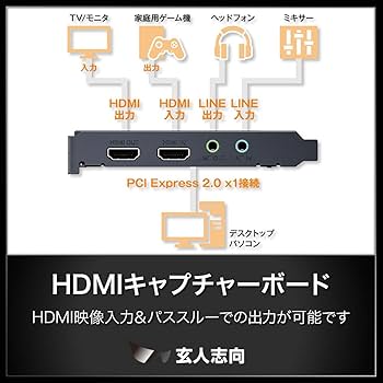 Amazon | 【玄人志向】キャプチャーボード 4K60fps パススルー対応