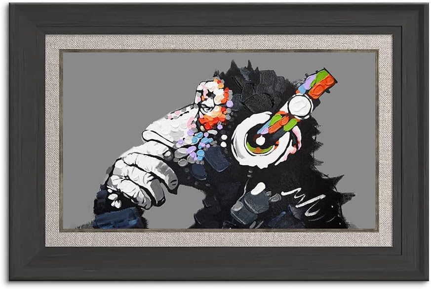 バンクシー ゴリラアート B2パネルアルミフレーム バンクシー ゴリラ