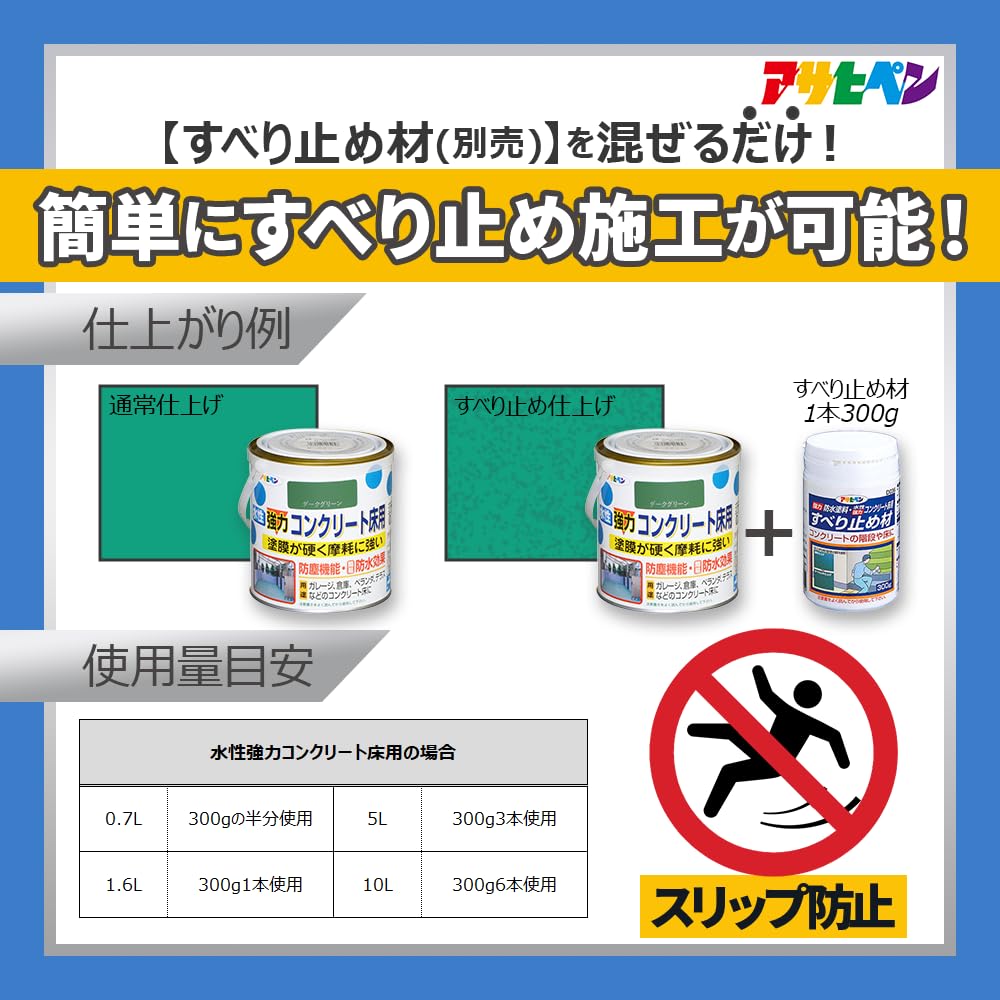 Amazon | アサヒペン 水性コンクリート床用 10L ライトグレー 塗料