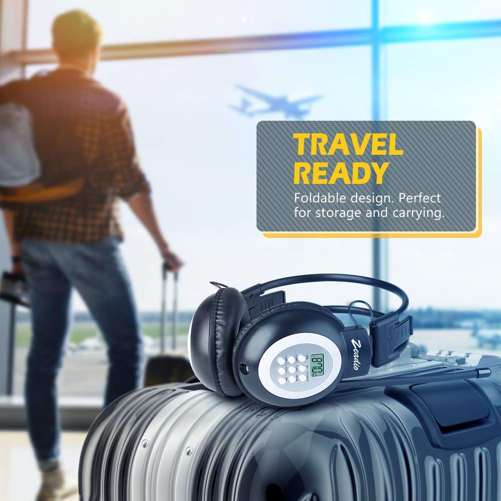 Amazon.co.jp: Zeadio ヘッドホンラジオ、FMステレオヘッドセット