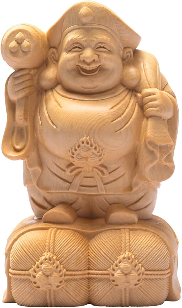 大黒天人様木彫り Amazon｜繁樓藝雕 大黒天 大黒様 置物 仏像 木彫り