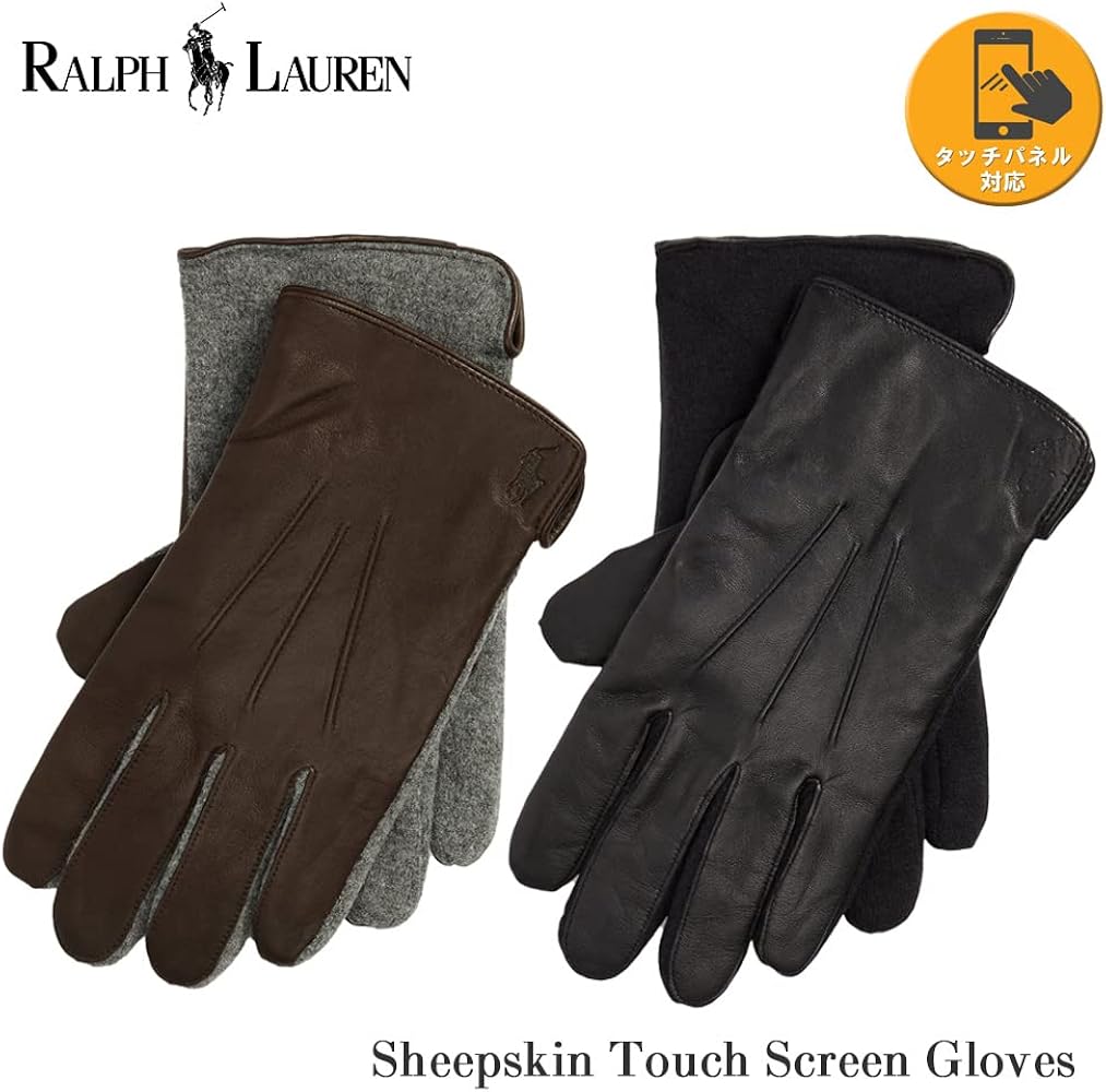 ラルフローレン 羊革手袋 シープレザー ブラック M/M ラルフローレン