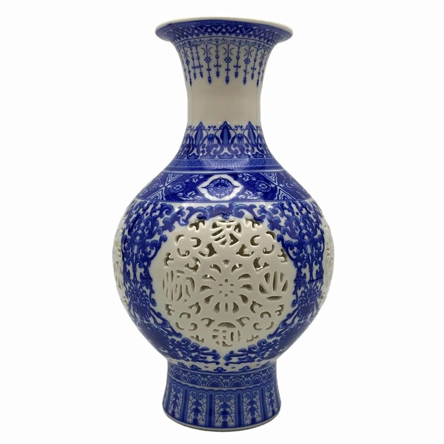 中国 景徳鎮製 染付蛍花瓶 引越しのため 売り尽くす 中国 景徳鎮製 染