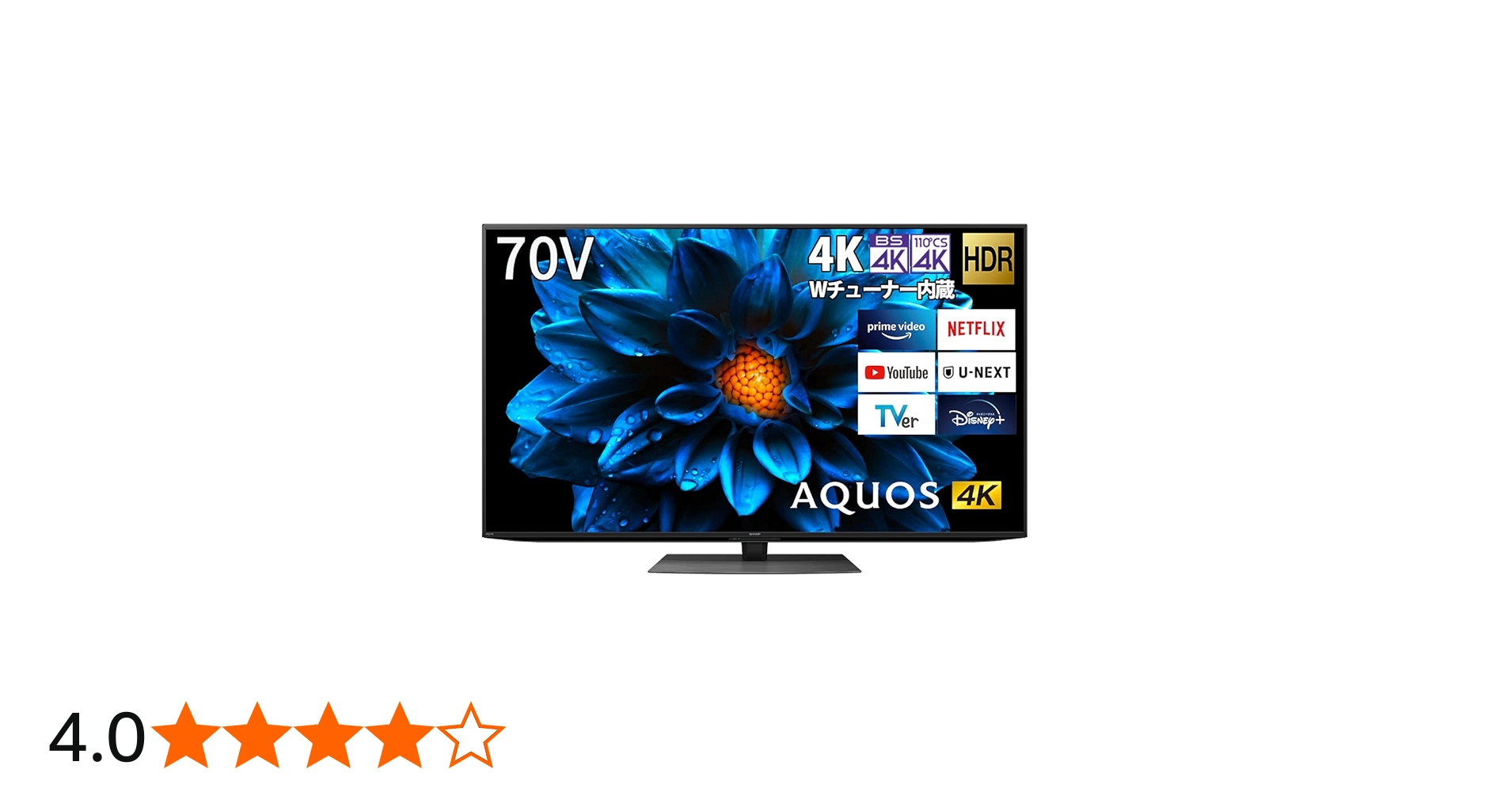 Amazon.co.jp: Sharp AQUOS 4T-C70DN1 70V 4K LCD TV N-Black Panel
