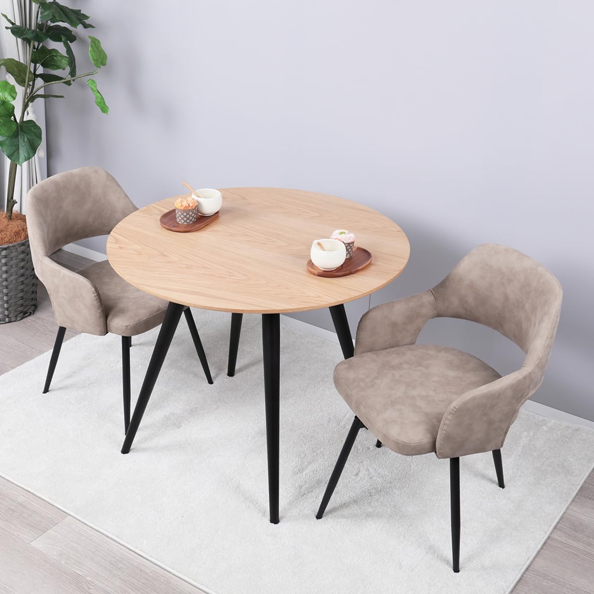 未使用ザラホーム トラバーチン石天板 折りたたみサイドテーブル 未