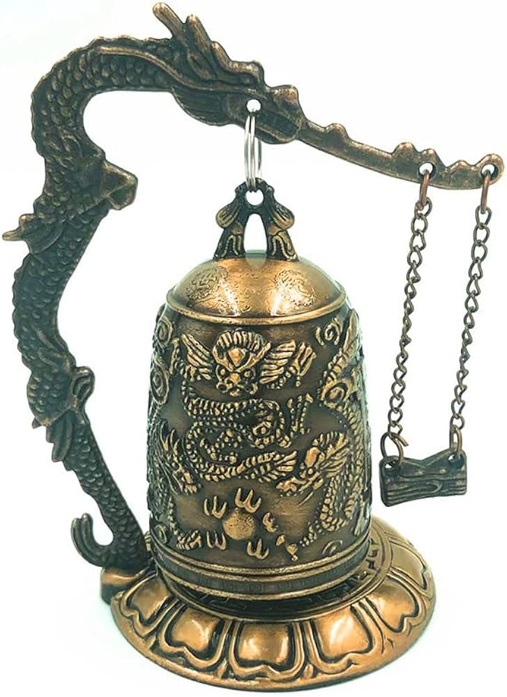 銅製 龍 釣鐘/鐘 銅製 釣鐘 仏教美術 風水アイテム 龍神 金属
