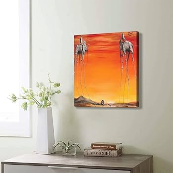 Amazon.co.jp: サルバドール・ダリ有名な作品（象の芸術）アート