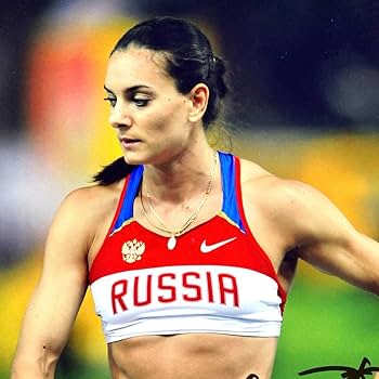 ☆1725 エレーナ・イシンバエワ 直筆サイン ボード写真 日刊スポーツ