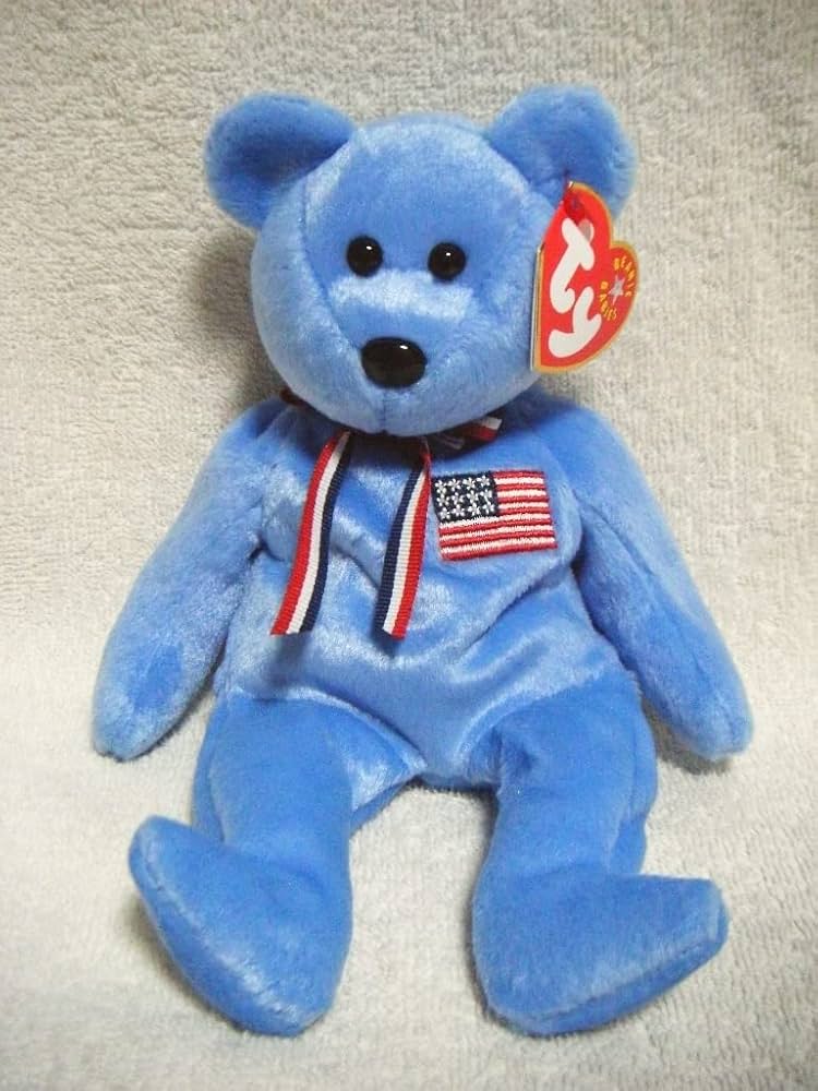 Amazon.co.jp: □tyビーニーベイビー『くまビーンぬいぐるみ/America