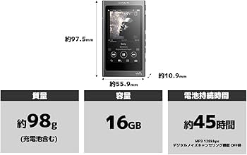 Amazon.co.jp: ソニー ウォークマン Aシリーズ 16GB NW-A35HN