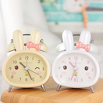 Amazon.co.jp: 目覚まし時計 めざまし時計 子供 可愛い うさぎ 卓上