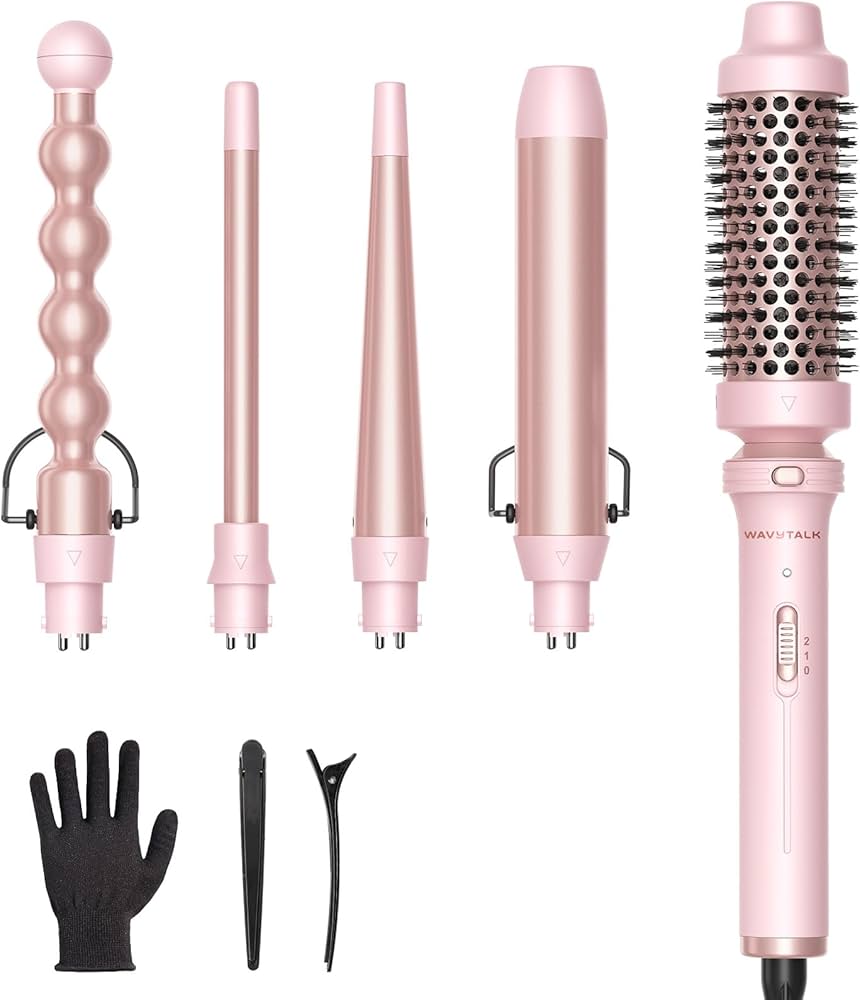 Amazon.com: Wavytalk 5 in 1 Curling Iron,Curling Wand Set with