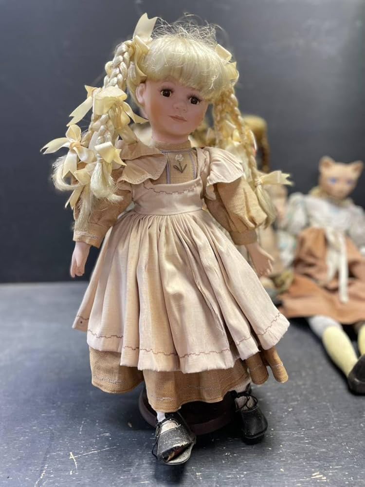d】アンティークビスクドール用のワンピースとボネのセット Yahoo