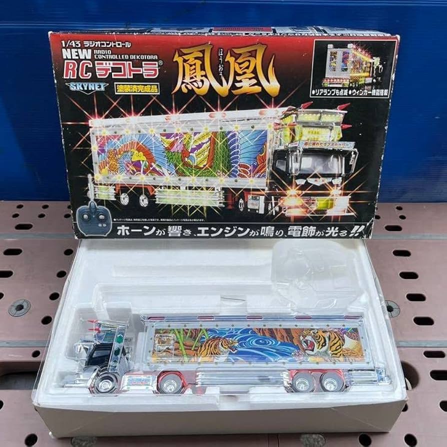 RCトラック 青龍デザイン LEDライト付き デコトラ With lights and