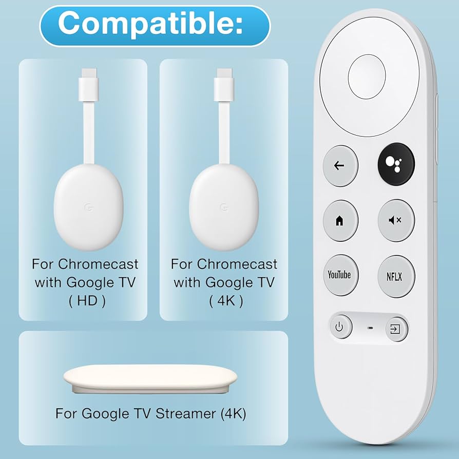 Amazon | Google-Chromecast-Remote、Google TVリモート4K/HD、Google