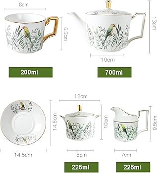 Amazon.co.jp: ティーセットレトロ英国15ピース磁器ティーセット