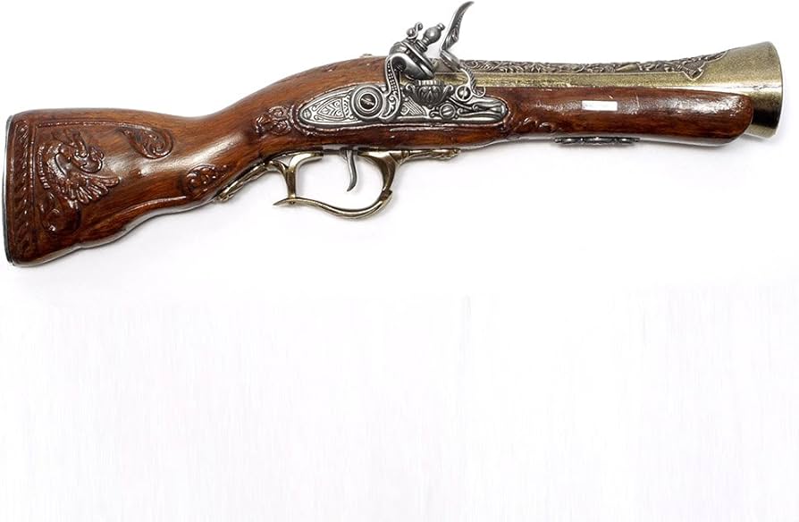 Amazon.co.jp: スペイン製 フリントロック式 中世 古式銃 西洋武具