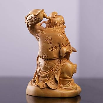 Amazon｜木彫りの仏像 鍾馗様【鍾馗○鎮宅聖君】10cm 高級天然ツゲ