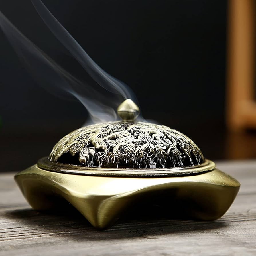 焼物香炉 祥竜盤香炉 香薫炉 香道 茶道 置物 装飾品 工芸品 置物