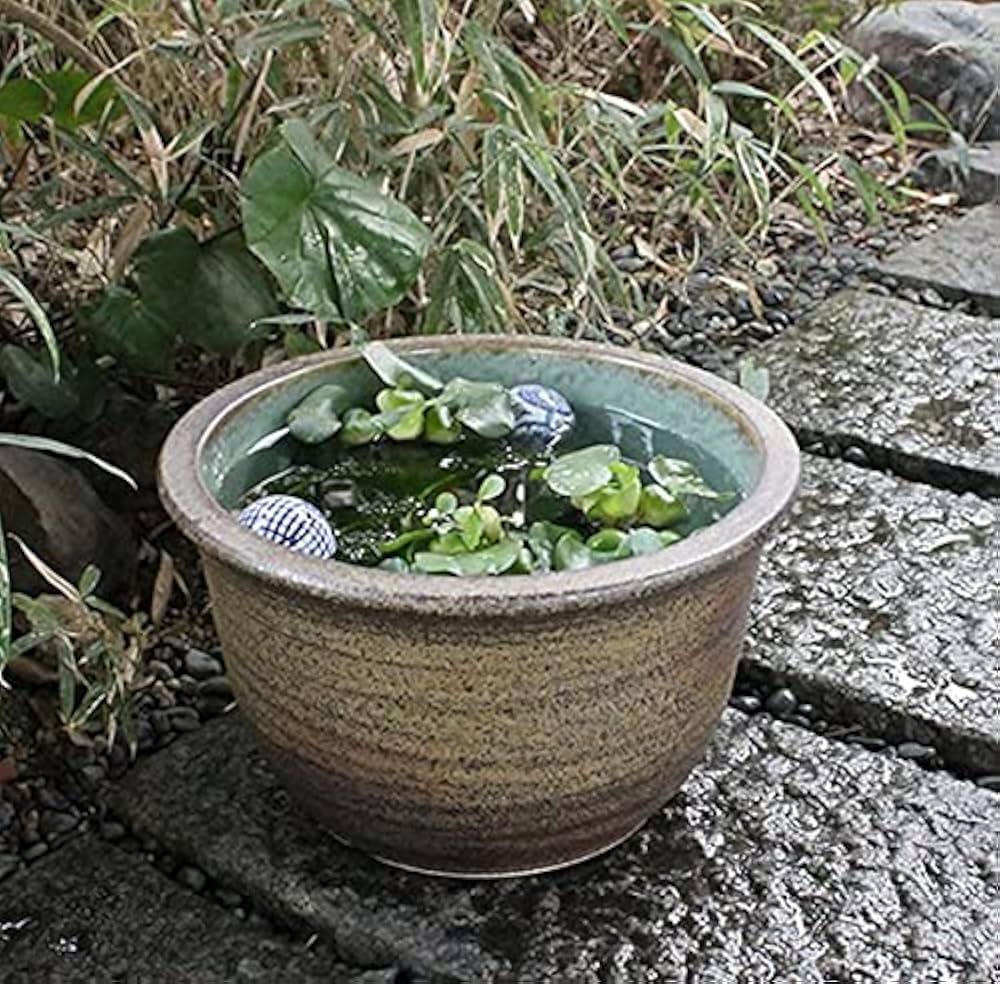 火鉢（信33)刻印ワインクーラーメダカ古民家 火鉢（信33)刻印ワイン