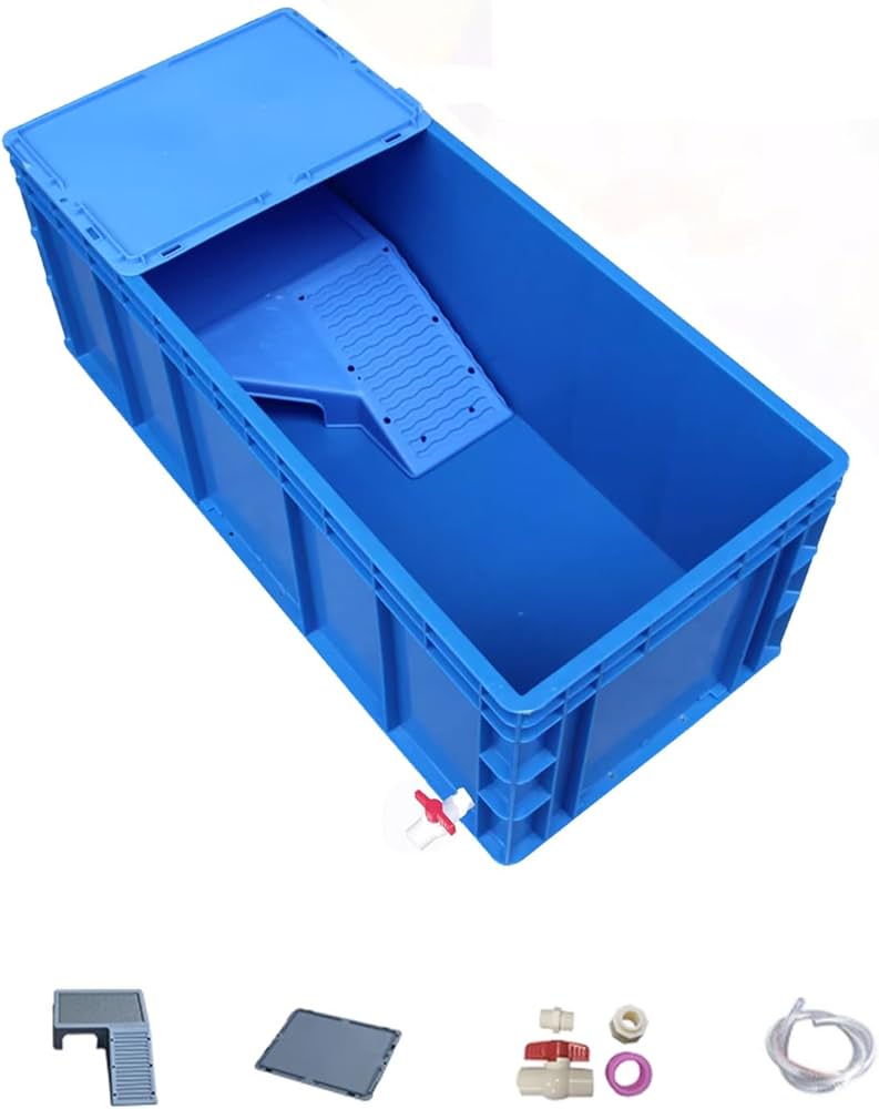 大型プラスチック水槽 青