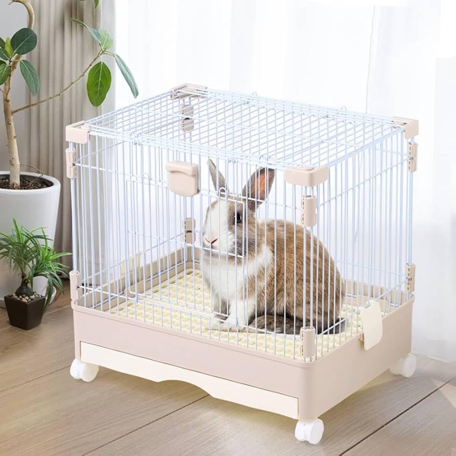 Amazon | Bonarca 小動物 ケージ うさぎ 【前扉＆天井扉の2扉タイプ