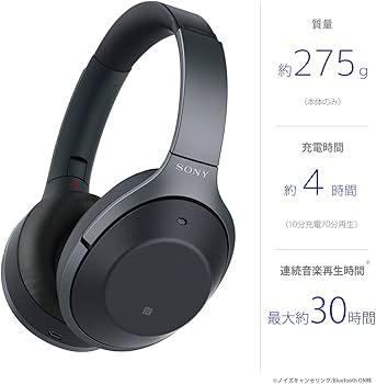 Amazon.co.jp: ソニー ワイヤレスノイズキャンセリングヘッドホン WH