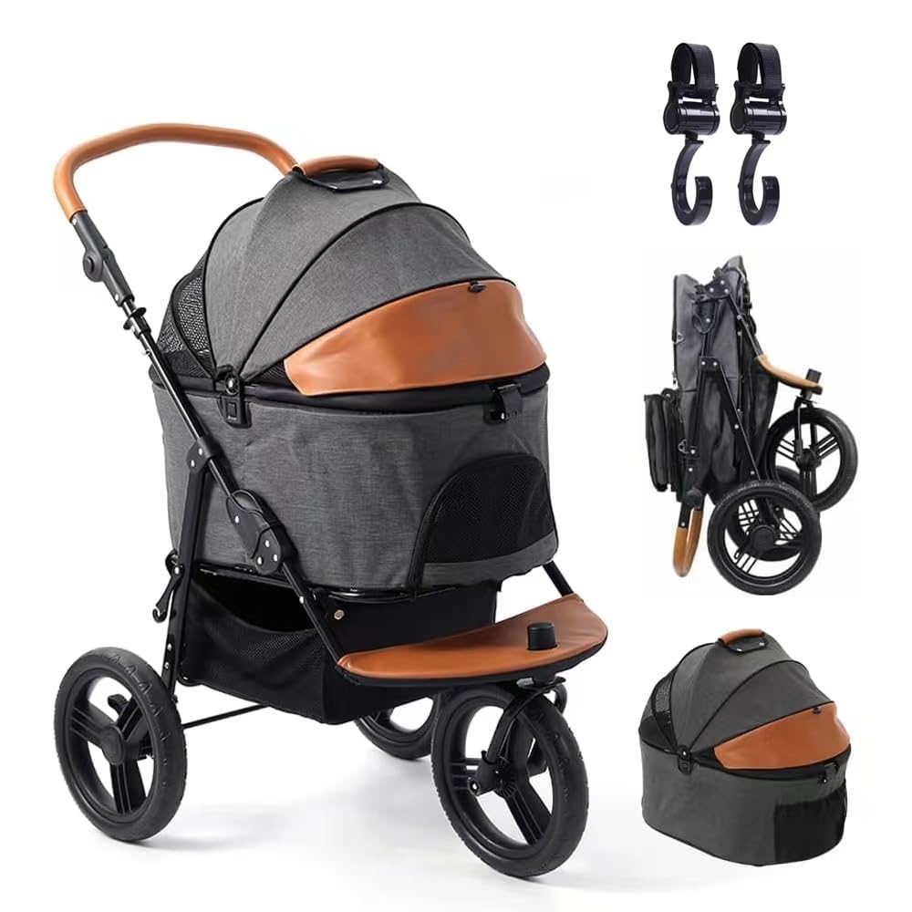 Nyoniko(ニョニコ)]ペットカート 分離型 折りたたみ 犬 バギー 8輪 大