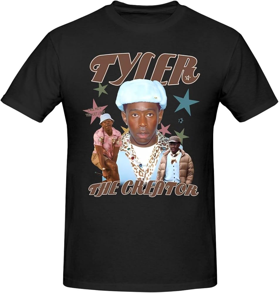 Amazon.com: Men's T-Shirt Tyler The Rapper Creator Crew Neck