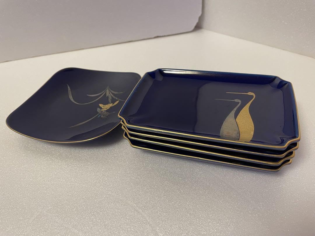 2021 深川製磁 葡萄瑠璃 皿5客 金彩 未使用 2021 深川製磁