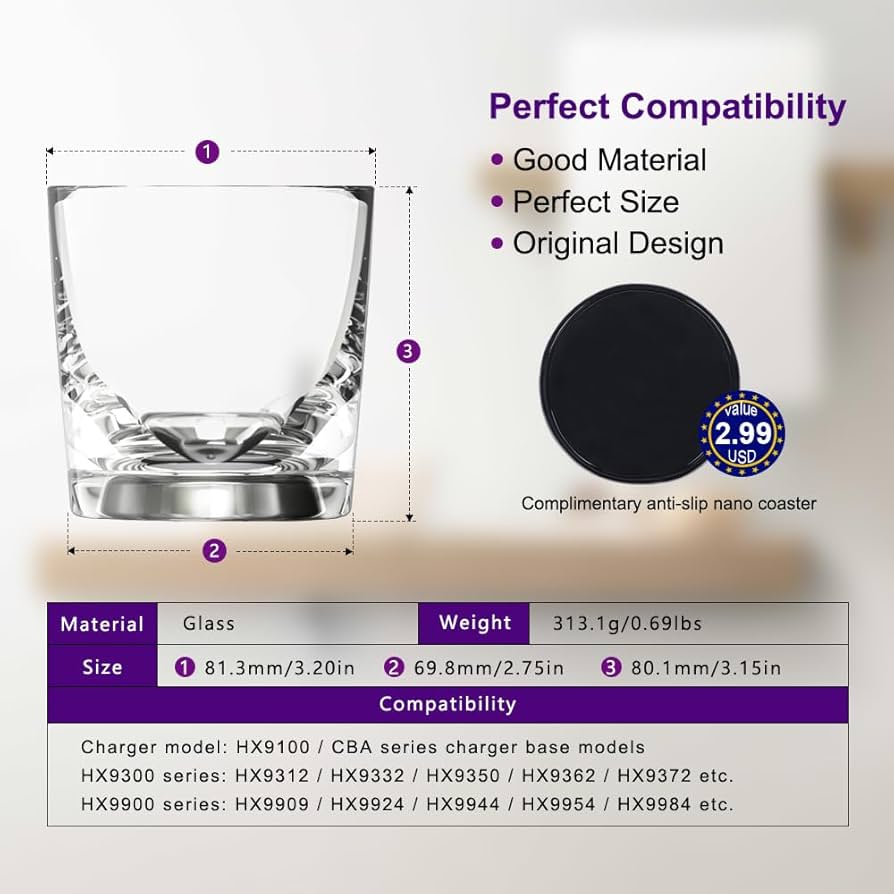 Amazon.co.jp: 交換用充電器ガラスカップ Philips Sonicare