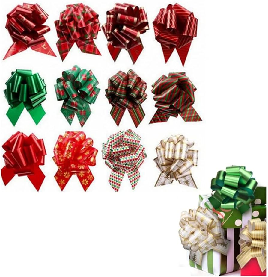 Amazon | LUCHUAN クリスマス リボン ラッピング フラワー リボン