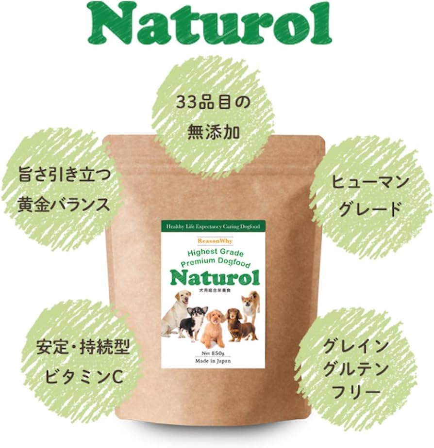 Amazon.co.jp: ナチュロル ドッグフード (850g) 国産 無添加 グルテン