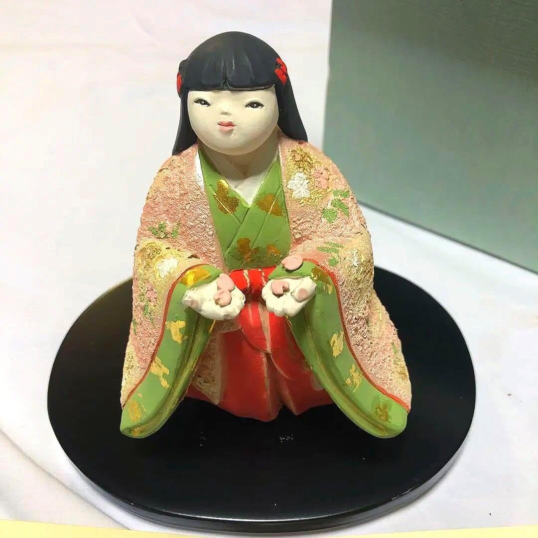 博多人形 陶器製 伝統的な日本人形 約30cm 稀少 作家名有 博多人形